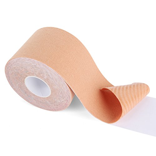 FITOP Rollo de Cinta de Kinesiología de Algodón 5 m x 5 cm (Beige)