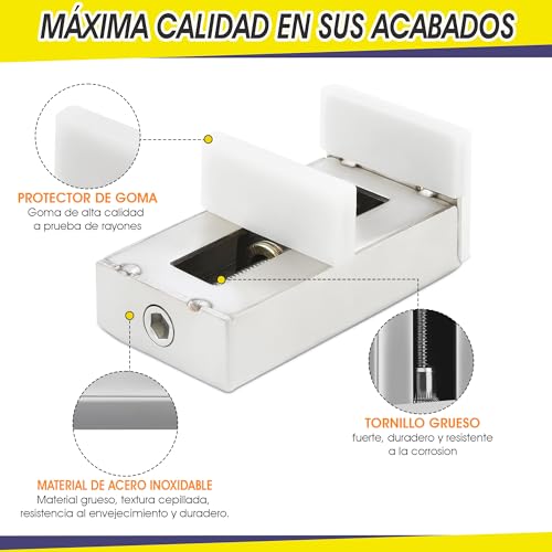 Fitza Cierre ventana corredera (2Pcs)-Bloqueo ventanas correderas de Aluminio-Cerradura ventana corredera para garantizar tu seguridad-Seguro ventanas correderas