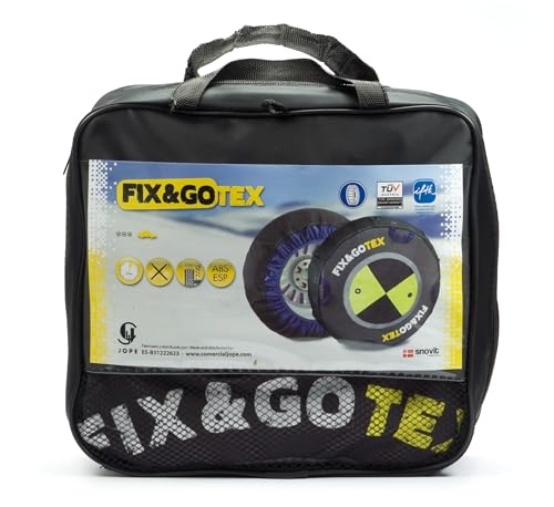 FIX&GOTEX Talla K - Cadena de nieve textil. Turismo, SUV, 4X4 y furgoneta. Certificación ÖNORM EN-16662-1. Set 2 Uds.