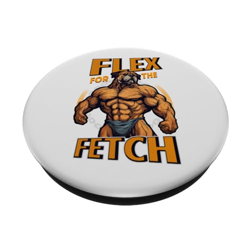 Flex para el culturismo Fetch Muscle Dog PopSockets PopGrip Intercambiable