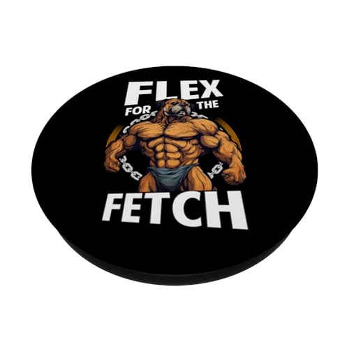 Flex para el culturismo Fetch Muscle Dog PopSockets PopGrip Intercambiable