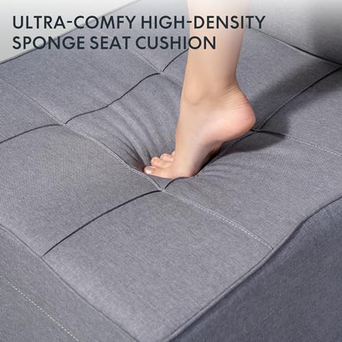 FLEXISPOT Sillón para Dormir Plegable con función de Cama, Sillón con función para Dormir, Sillón Cama Convertible, Sillón para Dormir Extensible, Capacidad de Carga hasta 300 kg, Gris