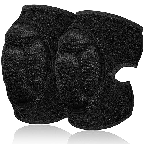 flintronic 1 Par Rodilleras Trabajo, Protección para la Rodilla, Esponja Eva De 20 Mm de Grosor, Antideslizantes para Rodilleras Voleibol Ajustables Adecuadas para Voleibol, Baile, Jardín (M,Negro)