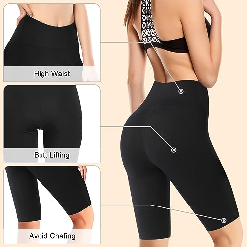 flintronic 1pcs Mallas Cortos Mujer Fitness Cintura Alta, Leggins Yoga Correr Deporte, Leggings de Gimnasio, Mujer Pantalones Capri Leggings, 3/4 Pantalones Deportivos Capri Mujer, Negro