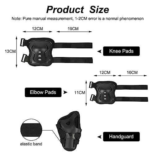 Flintronic 6PCS Equipo de Protección Infantil, Set Rodilleras Coderas y Muñequeras Set, Conjuntos de Patinajes Niños Protecciones, para Patinaje Ciclismo Monopatín Bicicleta