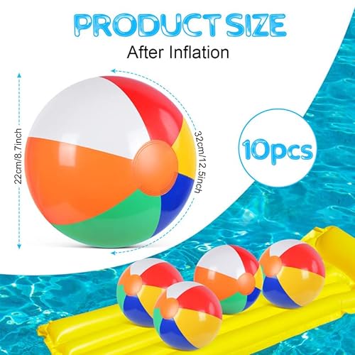 flintronic Pelota de Playa Hinchable Beach, Pelota Hinchable Paneles Colores, Diseño Franjas de Colores Pelota de Hinchable Beach, con Válvula de Seguridad Inflado y Desinflado Rápido