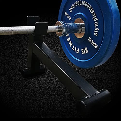 fllyingu Barbell Jack Pesas Peso Muerto, Ahorra Trabajo con Goma para Proteger El Piso Y La Barra, Adecuada para Todas Las Pesas Carga/Descarga Placas Peso, Acero/Negro