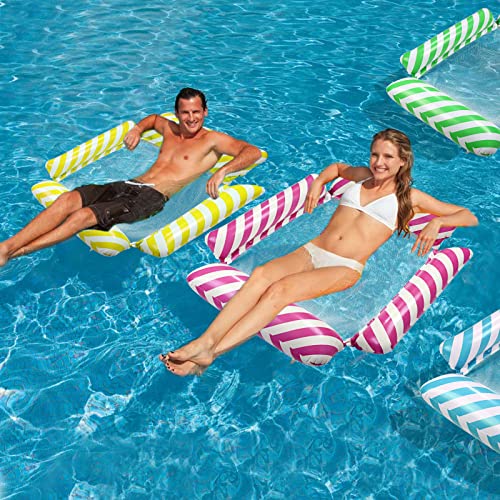 Flotadores Piscina Inflables para Adultos, Flotador Piscina Portátil con Bomba para Vacaciones de Viaje, Pool Float Colchoneta Hinchable Piscina para Adultos para Mujeres y Hombres