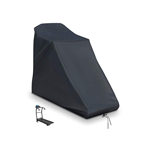 Flymer Cubierta impermeable para cinta de correr para el hogar no plegable máquina de correr cubierta al aire libre con cremallera y cordón negro 200x95x150cm