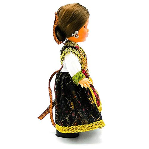 Folk Artesanía Muñeca colección Regional 25 cm. Vestido típico Zamorana Zamora, Fabricada en España Muñecas