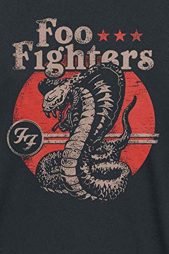 Foo Fighters Snake Hombre Camiseta Negro L 100% algodón Regular