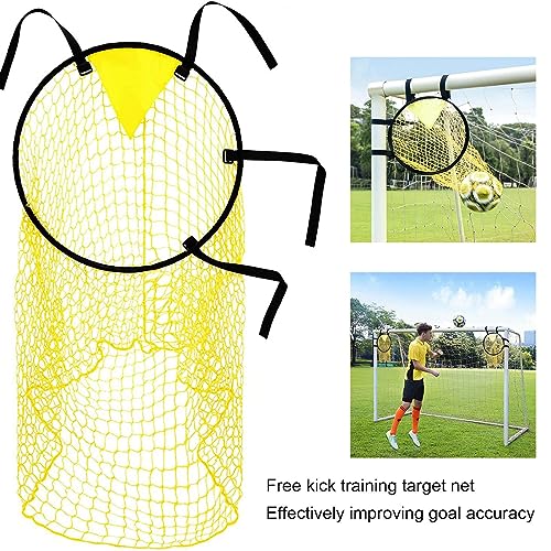 Football Target Net, Diana De Entrenamiento De Fútbol De 4 Tiras, Red De Fútbol Plegable, Portería De Zona De Patadas De Fútbol para Precisión De Tiro Y Entrenamientos Y Lanzamientos De Fútbol