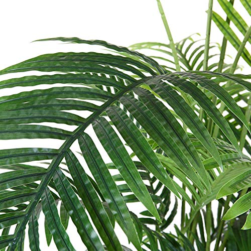 Fopamtri Planta de Palma de Areca Artificial 160 cm Palmera Falsa con 17 Troncos, decoración Moderna para Interiores y Exteriores, Plantas en macetas para la Oficina en casa (2 Piezas)