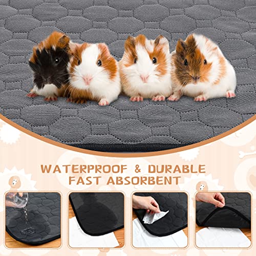 Forro Polar de Jaula de Conejillo de Indias Almohadillas Lavables de 40 x 50 cm Ropa de Cama Parche Absorbente Reutilizable de Animales Pequeños Alfombrilla Antideslizante Impermeable