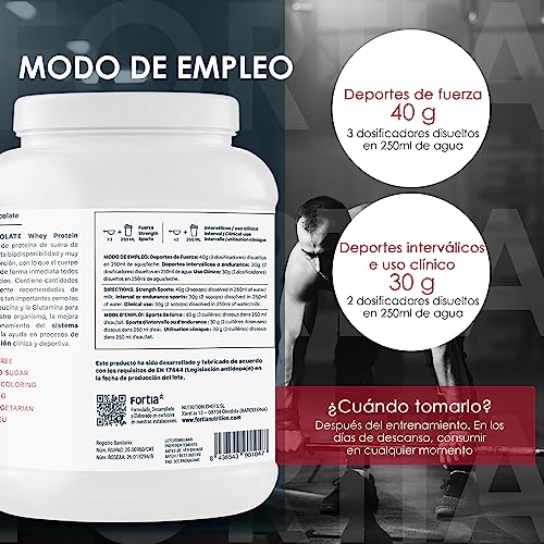 FORTIA Proteina Isolada 100% | Proteinas para Masa Muscular - Whey Protein Isolate | Proteina en Polvo - Materias Primas Europeas de Primera Calidad | 100% Isolate para Atletas (Chocolate, 900 g)