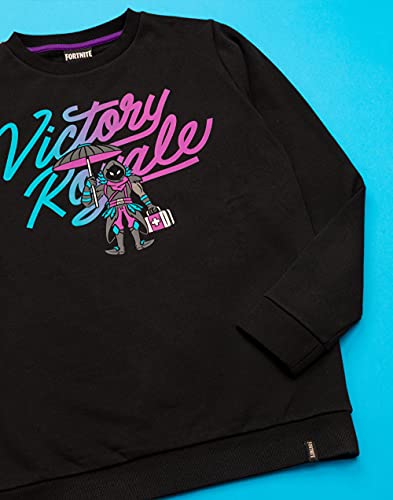 Fortnite Sweater Boys Kids Victory Royale Juego Camiseta de Puente Negro 11-12 años