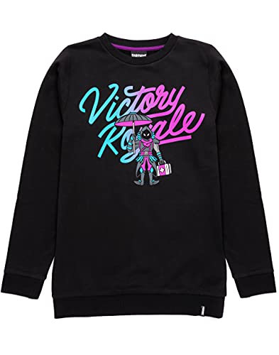 Fortnite Sweater Boys Kids Victory Royale Juego Camiseta de Puente Negro 11-12 años