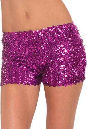 Forum Novelties Sequin Mini Costume Shorts Adult: Magenta One Size