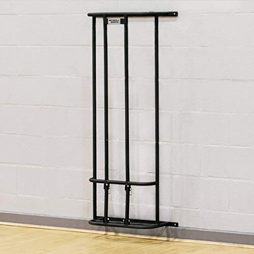 FORZA Soporte Portabalones Fijo de Pared – Estantería Guardapelotas de Acero para Balones de Baloncesto, Fútbol, Voleibol, Balonmano (Armario Seguro con Candados) (18 balones)