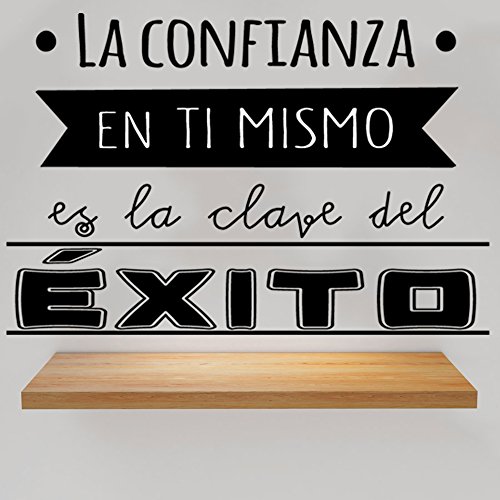 Frase Vinilo "La confianza en ti mismo" Vinilos decorativos vinilo frases motivadoras para pared. Vinilo para decorar habitaciones. Vinilos decorativos frases .Docliick DC-16127 (30x20cm)