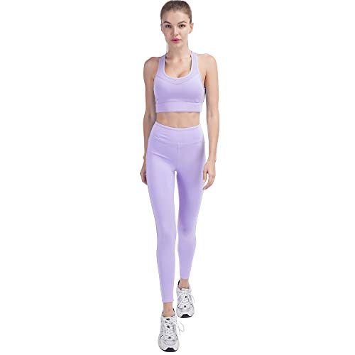 FRECINQ Conjuntos Deportivos para Mujer 5 Piezas Suave Transpirable Cómodo Mujer Chándales Ropa de Correr Yoga Fitness Pilates