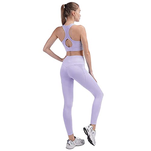 FRECINQ Conjuntos Deportivos para Mujer 5 Piezas Suave Transpirable Cómodo Mujer Chándales Ropa de Correr Yoga Fitness Pilates