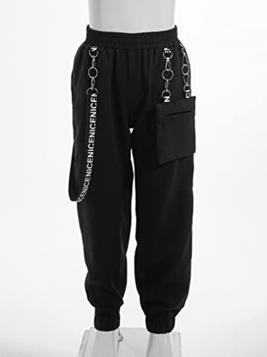 Freebily Conjunto de Chándal para Niñas Sudadera Casual de Manga Larga y Pantalones de Cargo Deportivo Hiphop Ropa de Baile Moderno 3-16 Años B Rosa 9-10 años