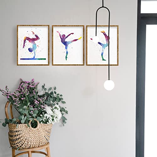 FREEBLOSS Juego de 6 impresiones de gimnasia para pared, lienzo, decoración de pared, póster sin marco, arte de pared para sala de estar para decoración de dormitorio