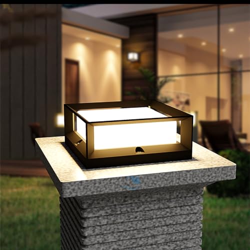 FREEDL LED Farola Exterior Jardin, Poste de Jardin Patio Antracita, IP65 Impermeable Lámpara de Sobremuro Balcón de LED Aluminio Farol de Pie Entrada Terraza, 3000K Blanco Cálido, 720LM