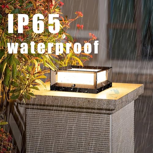 FREEDL LED Farola Exterior Jardin, Poste de Jardin Patio Antracita, IP65 Impermeable Lámpara de Sobremuro Balcón de LED Aluminio Farol de Pie Entrada Terraza, 3000K Blanco Cálido, 720LM