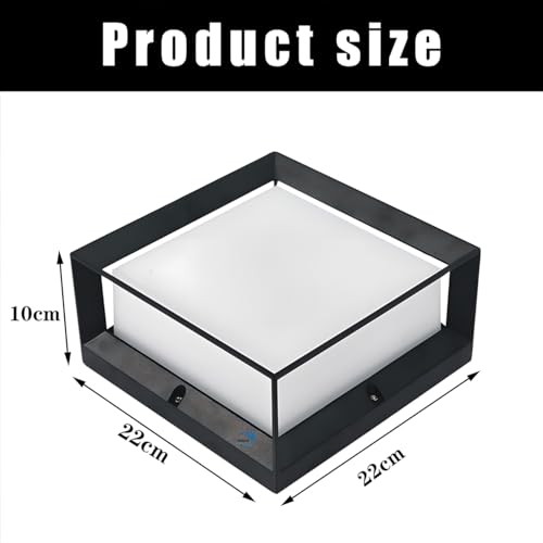 FREEDL LED Farola Exterior Jardin, Poste de Jardin Patio Antracita, IP65 Impermeable Lámpara de Sobremuro Balcón de LED Aluminio Farol de Pie Entrada Terraza, 3000K Blanco Cálido, 720LM