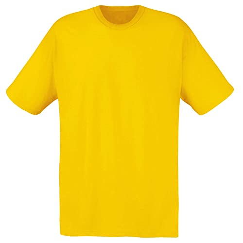 Fruit of the Loom - Camiseta Básica de Manga Corta de Calidad diseño Original Hombre Caballero (Mediana (M)) (Amarillo Girasol)