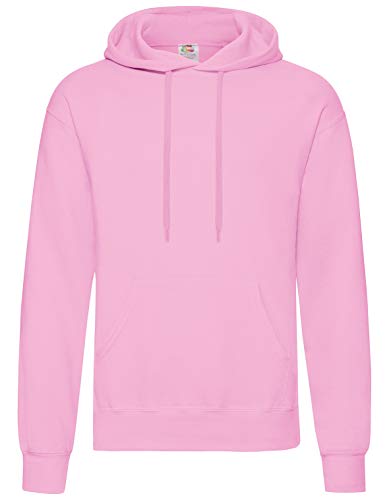 Fruit of the Loom - Sudadera con capucha para hombre Rosa XL