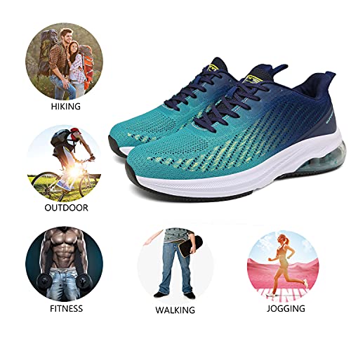 frysen Zapatillas de Running Hombre Mujer Deportivas Zapatos Hombre para Tenis Correr Gimnasio Deportivas Casual 42EU BlueWhite