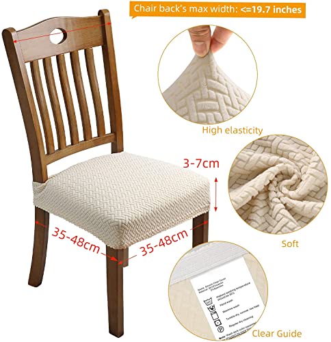 Fuloon Fundas Sillas Comedor, Fundas Sillas Ajustables,Pack de 4 Fundas Protectoras para Sillas Elasticas,Funda Asiento Silla Lavables para Comedor