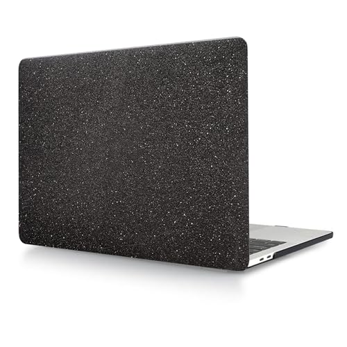 Funda Compatible con Macbook 12 Pulgadas 2017 2016 2015 Versión Modelo A1534 con Pantalla Retina, Carcasa Protectora de Piel Lisa de Colores, Negro