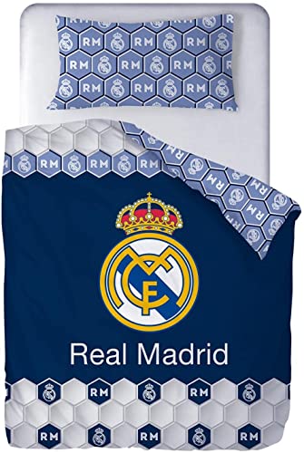 Funda Nórdica Real Madrid 2021 2 Piezas. Escudo Centrado. (Cama 90)