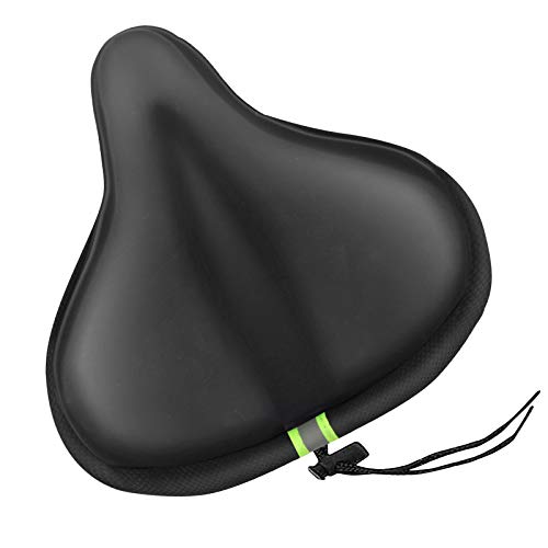 Funda para Asiento de Bicicleta de Espuma Viscoelástica Extra Suave para Hombres y Mujeres, Cómodo Asiento de Bicicleta de Ejercicio, se Adapta a Crucero, Clase de Giro o Ciclismo al Aire Libre