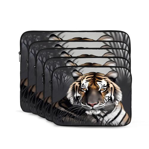 Funda para portátil Tiger At Rest Funda para portátil a prueba de golpes Funda protectora para portátil con cremallera Maletín de transporte