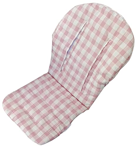 Funda Verano Silla de Paseo Bebé - Algodón - Colchoneta Fresquita Universal Carro - Marca Vizaro (Rosa Cuadros Vichy - Algodón Premium 100%)