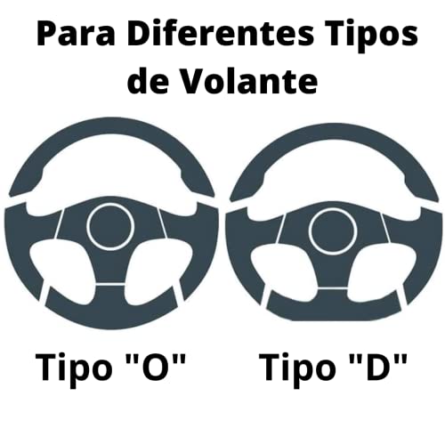 Funda Volante Cosida de Microfibra de Cuero (37-38 cm) - para Coche Universal - (Negra/Roja)