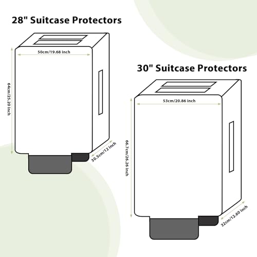 Fundas para Maletas de Viaje 28 Pulgadas Cubierta Protectora de Maleta Transparente Reutilizable, Lavable, Impermeable y a Prueba de Polvo Funda De Maleta de PVC