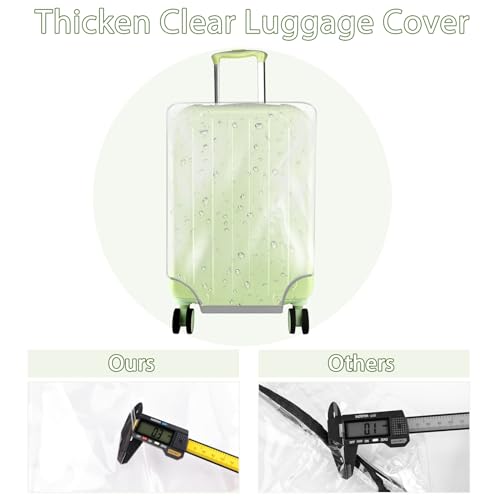 Fundas para Maletas de Viaje 28 Pulgadas Cubierta Protectora de Maleta Transparente Reutilizable, Lavable, Impermeable y a Prueba de Polvo Funda De Maleta de PVC