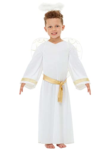 Funidelia | Disfraz de ángel para niño y niña Navidad, Belén de Navidad - Disfraz para niños y divertidos accesorios para Fiestas, Carnaval y Halloween - Talla 7-9 años - Blanco