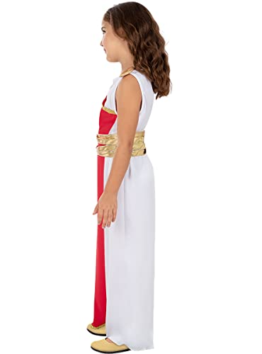 Funidelia | Disfraz de romana para niña Roma, Gladiador, Centurión - Disfraz para niños y divertidos accesorios para Fiestas, Carnaval y Halloween - Talla 3-4 años - Granate