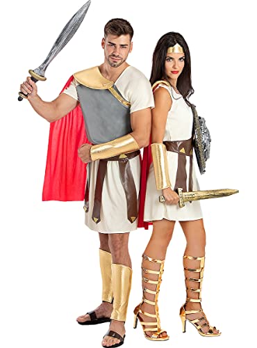 Funidelia | Espada y escudo romano para hombre y mujer Roma, Gladiador, Centurión - Accesorios para adultos, accesorio para disfraz - Marrón