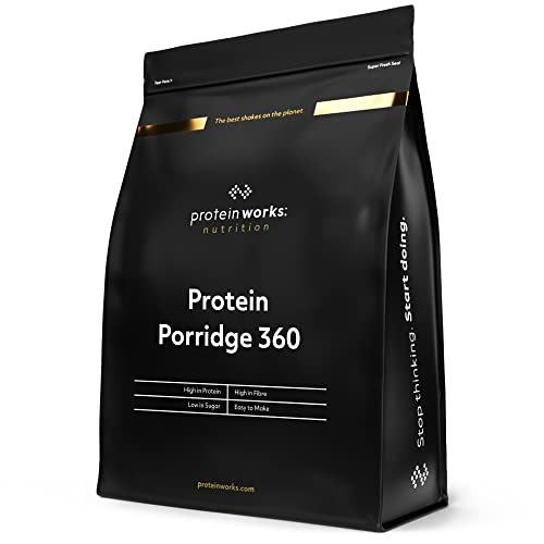 Gachas de avena de alto valor proteico 360 | Plátano con Pepitas de Chocolate | Desayuno bajo en azúcar | Vitaminas agregadas | Avena integral de bajo índice glucémico | THE PROTEIN WORKS | 500g