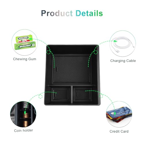 GAFAT MG HS/EHS EV/HS Plug-in Hybrid 2018-2023 2024 Caja de Almacenamiento para Consola Central, MG HS 2023 2022 Reposabrazos Organizador Bandeja Guantera, MG HS Accesorios