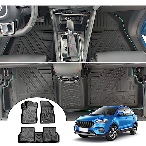 GAFAT MG ZS Facelift 2018-2023 Alfombrillas Delanteras para Coche, MG ZS 2023 2022 Alfombrillas TPE Original Escáner 3D Extra Alto Borde 6-10 CM, Accesorios MG ZS [No para EV]