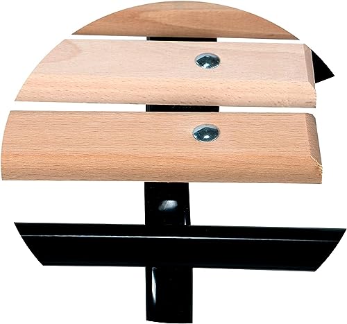 GagaDumi Trineo Oslo de metal, ideal para niños y adultos, capacidad de carga de hasta 120 kg. Patines anchos. Asiento de madera